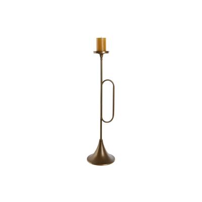 Kaarshouder Home ESPRIT Gouden Metaal 21 x 21 x 78 cm