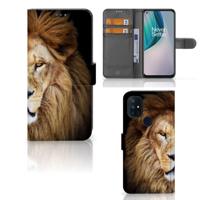 OnePlus Nord N10 | Telefoonhoesje | Met pasjeshouder | Leeuw