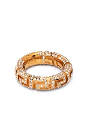 Versace bague Greca à ornements strassés