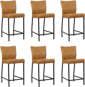 Set van 6 Leren barstoel Revolt laag - Echt leer, Modern, Comfortabel en kies uit meer dan 150+ kleuren - Ontdek de Vele Leersoorten en Kleuren bij ShopX