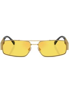 Versace Eyewear lunettes de soleil à monture rectangulaire - Or