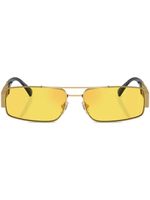 Versace Eyewear lunettes de soleil à monture rectangulaire - Or Versace Eyewear lunettes de soleil à monture rectangulaire - Or