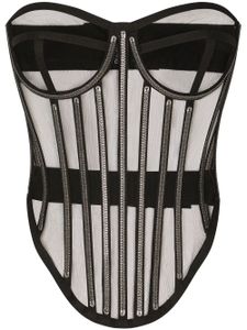 Dolce & Gabbana haut-corset en tulle KIM DOLCE&GABBANA - Noir