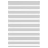 VidaXL Zebra rolgordijn 100x100 cm stofbreedte 95,9 cm lichtgrijs