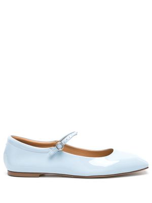 Aeyde ballerines Uma en cuir verni - Bleu