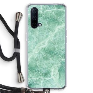 Groen marmer: OnePlus Nord CE 5G Transparant Hoesje met koord