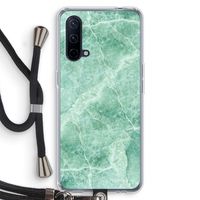 Groen marmer: OnePlus Nord CE 5G Transparant Hoesje met koord