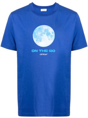 Off-White t-shirt On The Go Moon en coton - Bleu