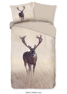 Good Morning Dekbedovertrek "edelhert" - Zand - (140x200/220 cm) - Katoen