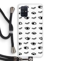 Eye pattern #2: Samsung Galaxy A71 Transparant Hoesje met koord