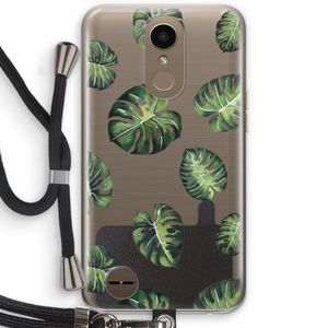 Tropische bladeren: LG K10 (2017) Transparant Hoesje met koord