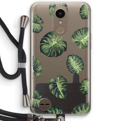 Tropische bladeren: LG K10 (2017) Transparant Hoesje met koord