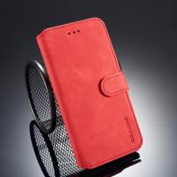 Dg. MING retro olie kant horizontale flip case voor iPhone 8 plus & 7 Plus met houder & kaartsleuven & portemonnee (rood)