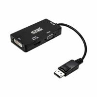 Adapter DisplayPort naar VGA/DVI/HDMI 3 en 1 NANOCABLE 10.16.3301-BK Zwart Adapter DisplayPort naar VGA/DVI/HDMI 3 en 1 NANOCABLE 10.16.3301-BK Zwart