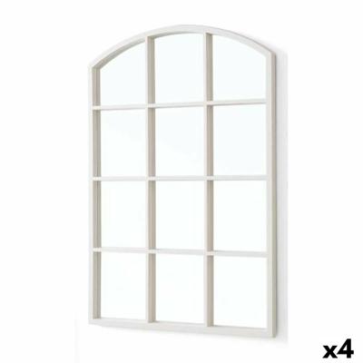 Wandspiegel Gift Decor Wit Venster 50,5 X 2,5 X 76 cm (4 Stuks)
