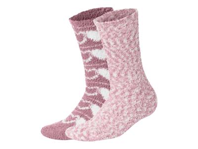 esmara 2 Paar dames huissokken (roze/wit, 35-38) esmara 2 Paar dames huissokken (roze/wit, 35-38)