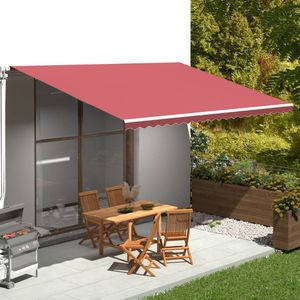 VidaXL Vervangingsdoek voor luifel 5x3,5 m bordeauxrood