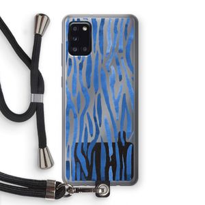 Blauwe nerven: Samsung Galaxy A31 Transparant Hoesje met koord
