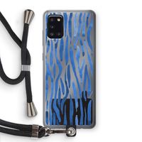 Blauwe nerven: Samsung Galaxy A31 Transparant Hoesje met koord
