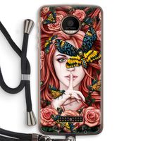Lady Moth: Motorola Moto Z Force Transparant Hoesje met koord