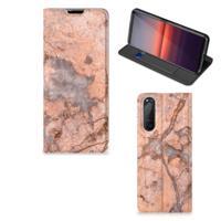Sony Xperia 5 II | Standcase | Marmer Oranje