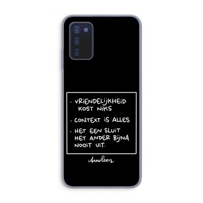 Mijn Motto's: Samsung Galaxy A03s Transparant Hoesje
