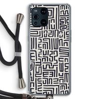 Moroccan Print: Oppo Find X3 Transparant Hoesje met koord
