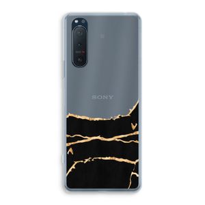 Gouden marmer: Sony Xperia 5 II Transparant Hoesje