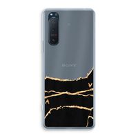 Gouden marmer: Sony Xperia 5 II Transparant Hoesje