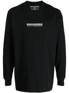 Maharishi t-shirt en coton biologique à logo imprimé - Noir