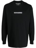 Maharishi t-shirt en coton biologique à logo imprimé - Noir - thumbnail