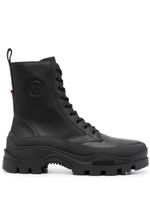 Moncler bottines lacées à logo embossé - Noir - thumbnail