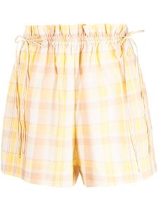 Oroton short à taille froncée - Jaune