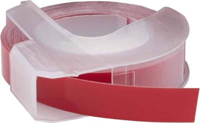 Huismerk Label Tape voor Dymo 3D - S0898150 | 9 mm | Wit op Rood - 1 stuk