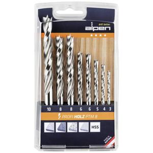 Alpen 600093100 Hout-spiraalboorset 8-delig 3 mm, 4 mm, 5 mm, 6 mm, 8 mm, 10 mm Cilinderschacht 1 set(s)