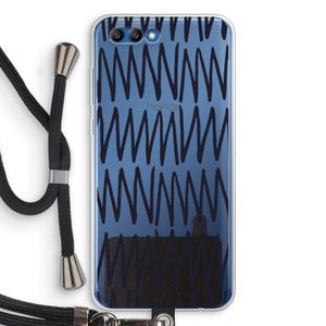 Marrakech Zigzag: Honor 10 Transparant Hoesje met koord