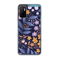 Flowers with blue leaves: Xiaomi Poco M3 Pro 5G Transparant Hoesje