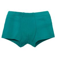 Shorts jongens van bio-katoen, smaragd Maat: 110/116 - thumbnail