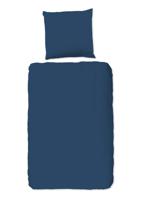 Goodmorning Dekbedovertrek UNI Denim Blue-1-persoons (140 x 200/220 cm) - thumbnail