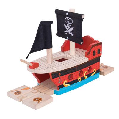 Bigjigs houten rails - piratenschip Bigjigs houten rails - piratenschip