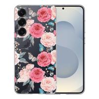 TPU Hoesje Samsung Galaxy S25 - Butterfly Roses Backcover