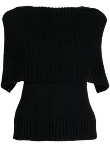 Monse pull en laine à design nervuré - Noir