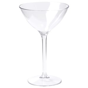 Cocktail/Martini glazen - set 4x - transparant - onbreekbaar kunststof - 300 ml