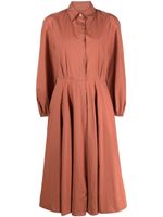 Forte Forte robe-chemise ceinturée à manches bouffantes - Orange - thumbnail