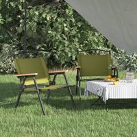 Campingstoelen 2 st 54x43x59 cm oxford stof groen - thumbnail