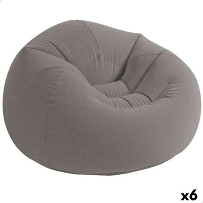 Opblaasbare stoel Intex Grijs 107 x 69 x 104 cm 114 x 71 x 114 cm (6 Stuks)