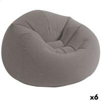 Opblaasbare stoel Intex Grijs 107 x 69 x 104 cm 114 x 71 x 114 cm (6 Stuks)
