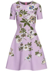 Oscar de la Renta robe Passionflower en jacquard - Violet