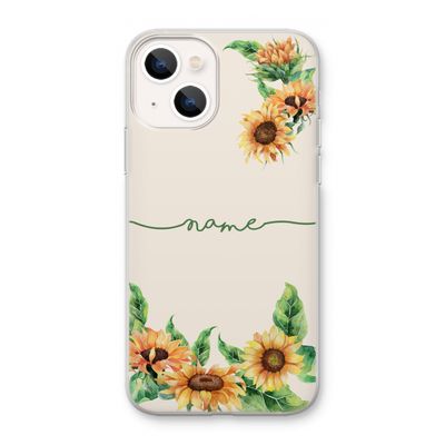 Zonnebloemen: iPhone 13 mini Transparant Hoesje