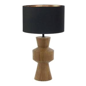 Light Living tafellamp Gregor - zwart - hout - 17 cm - E27 fitting -